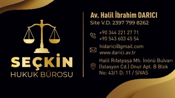 SİVAS AVUKAT HALİL İBRAHİM DARICI | SİVAS CEZA AVUKATI | SİVAS BOŞANMA AVUKATI | SİVAS MİRAS AVUKATI