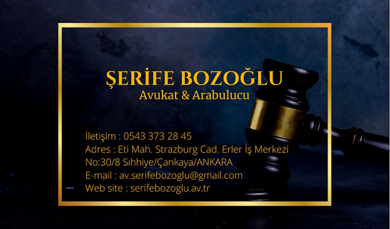 Avukat Şerife Bozoğlu - Ankara Boşanma Avukatı - Nafaka - Velayet - Mal Paylaşımı - Miras Avukatı