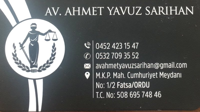 ATA HUKUK BÜROSU AV.AHMET YAVUZ SARIHAN AV.ATAKAN ORHAN